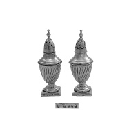 Pair of Antique Silver Salt & Pepper Pots 1884